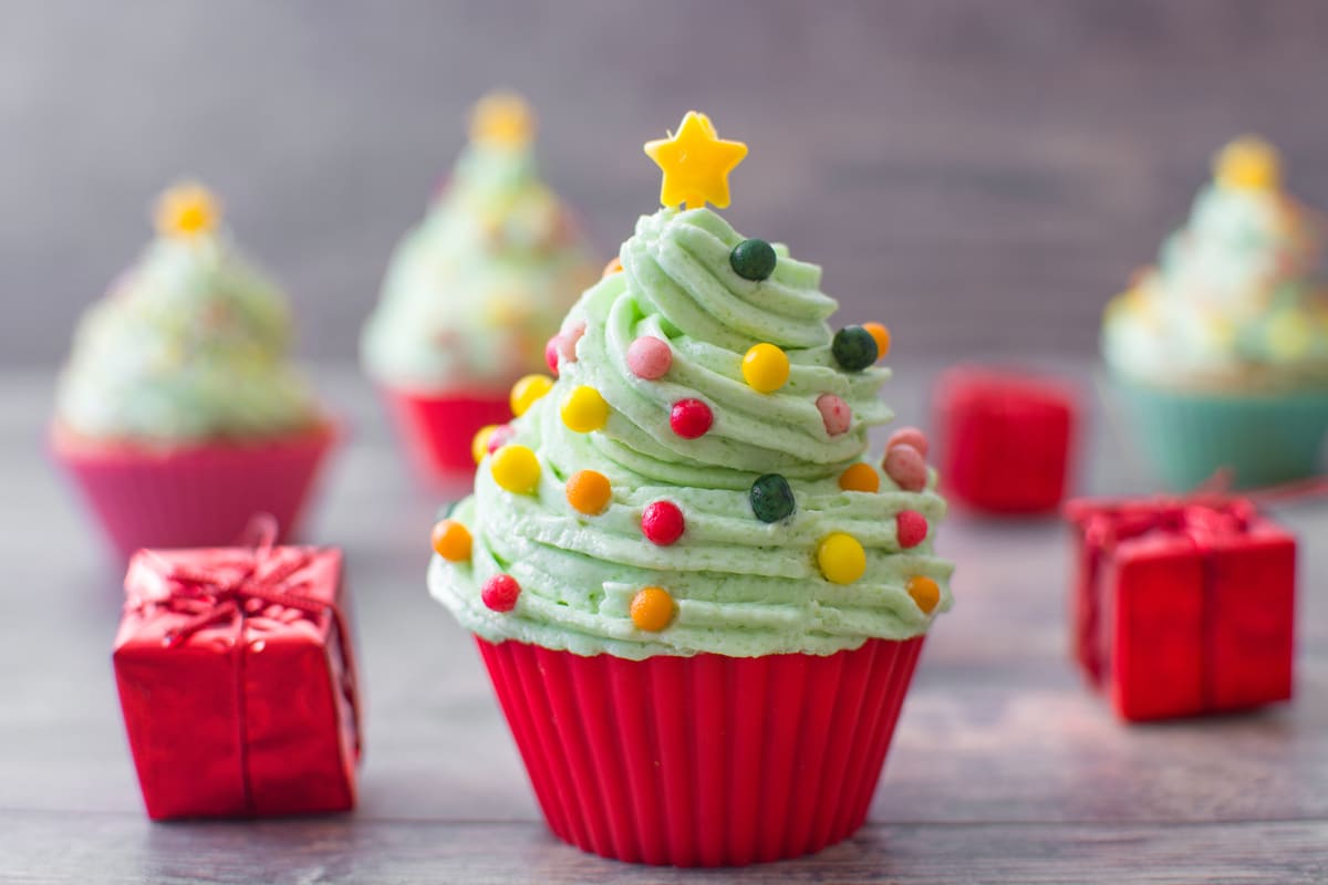 Cupcake ad albero di Natale