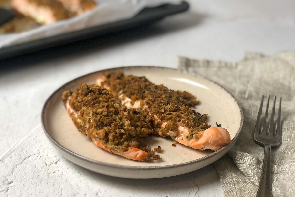 Gratinated salmon