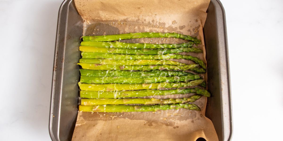 Roasted asparagus au gratin