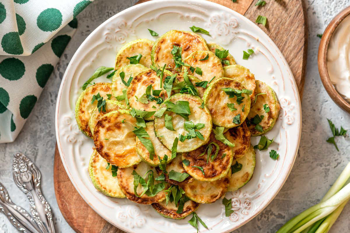 Sauteed courgettes