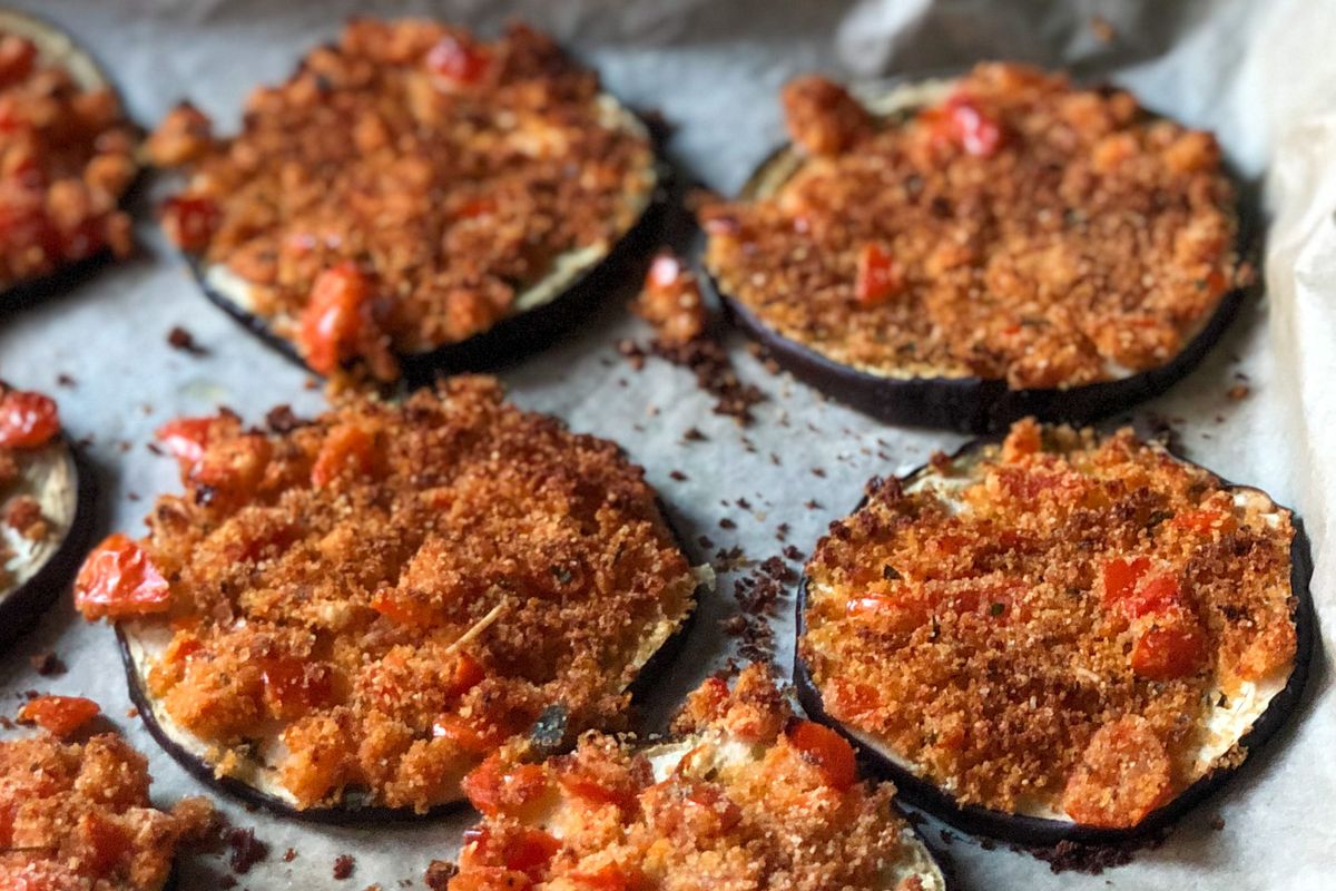 Grated aubergines