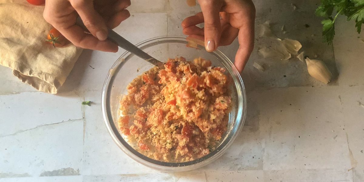 Mix filling for eggplant gratin