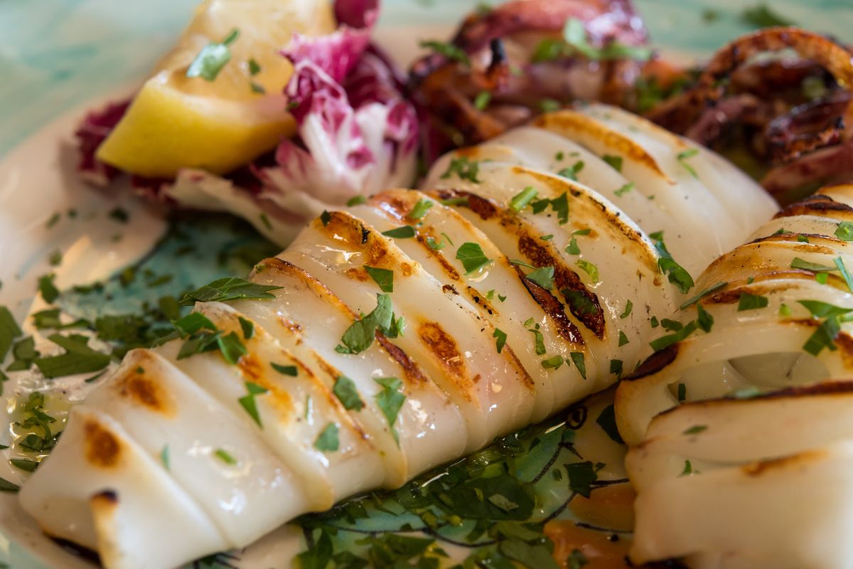 Grilled squid