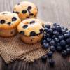 Muffin vegani al latte di soia e mirtilli