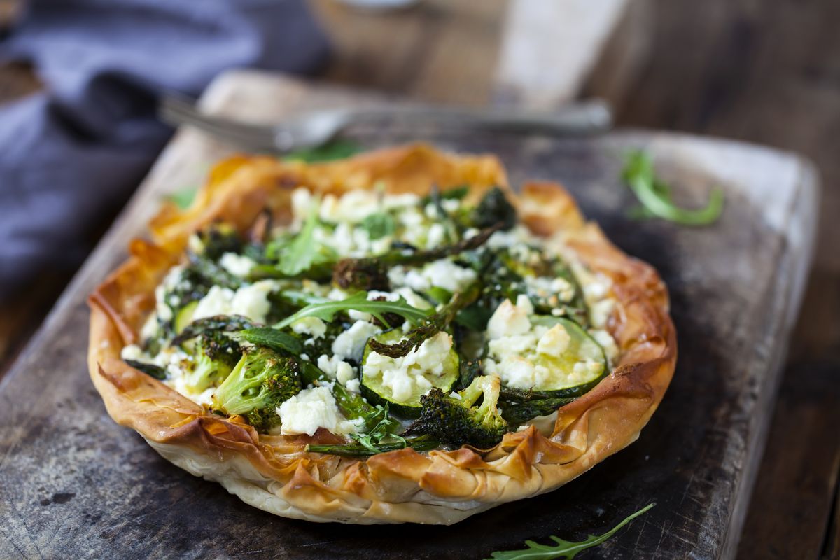 Torta salata pasta fillo con verdure - Tempo di cottura