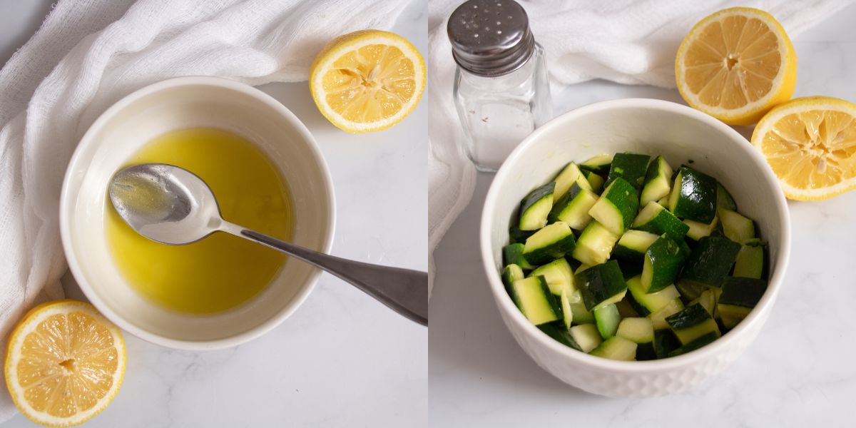 Zucchine lesse con olio e limone