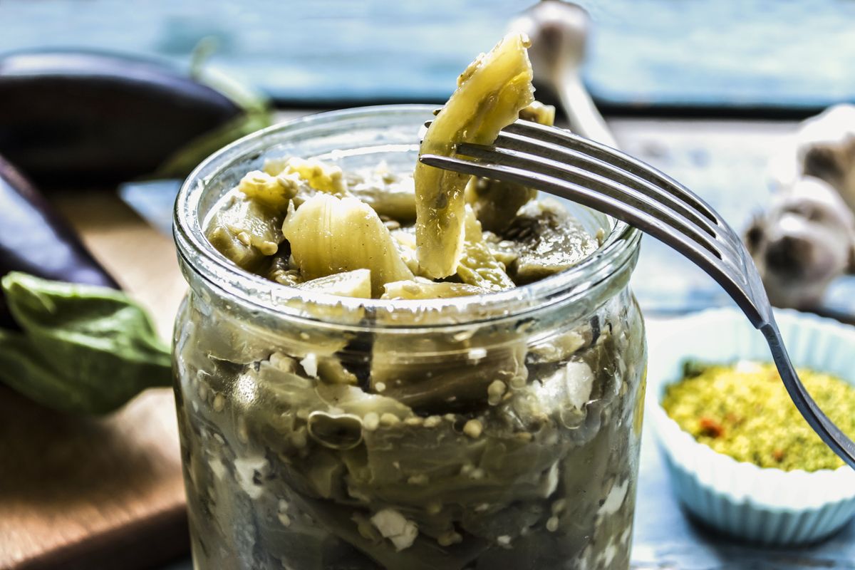 Calabrian-style aubergines in oil