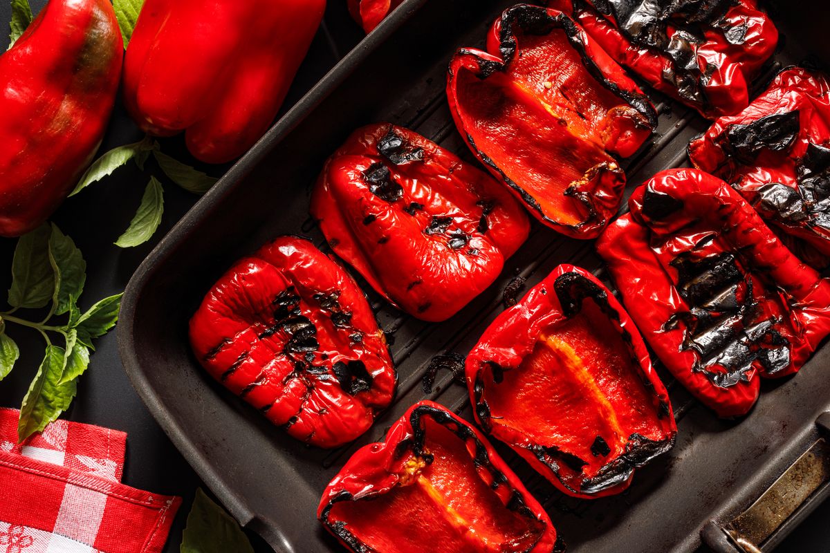 Grilled peppers