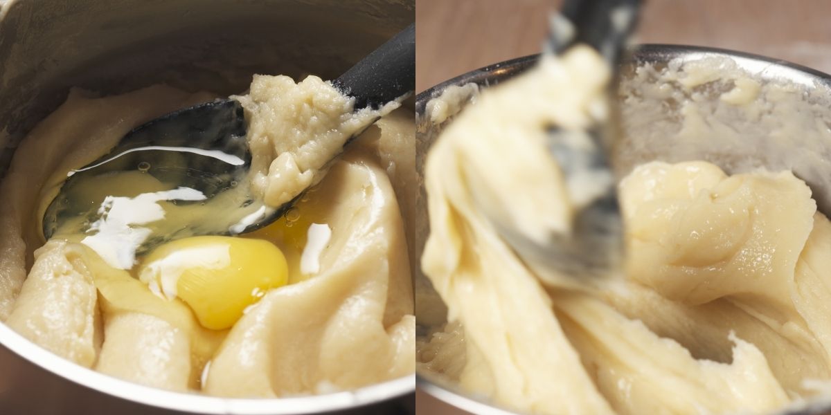 Incorporare uova per pasta choux