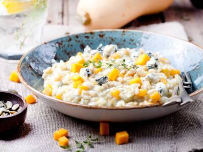 Cremoso e buonissimo il nostro risotto zucca e gorgonzola!