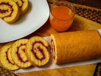 Bello e buono il rotolo di pan di Spagna