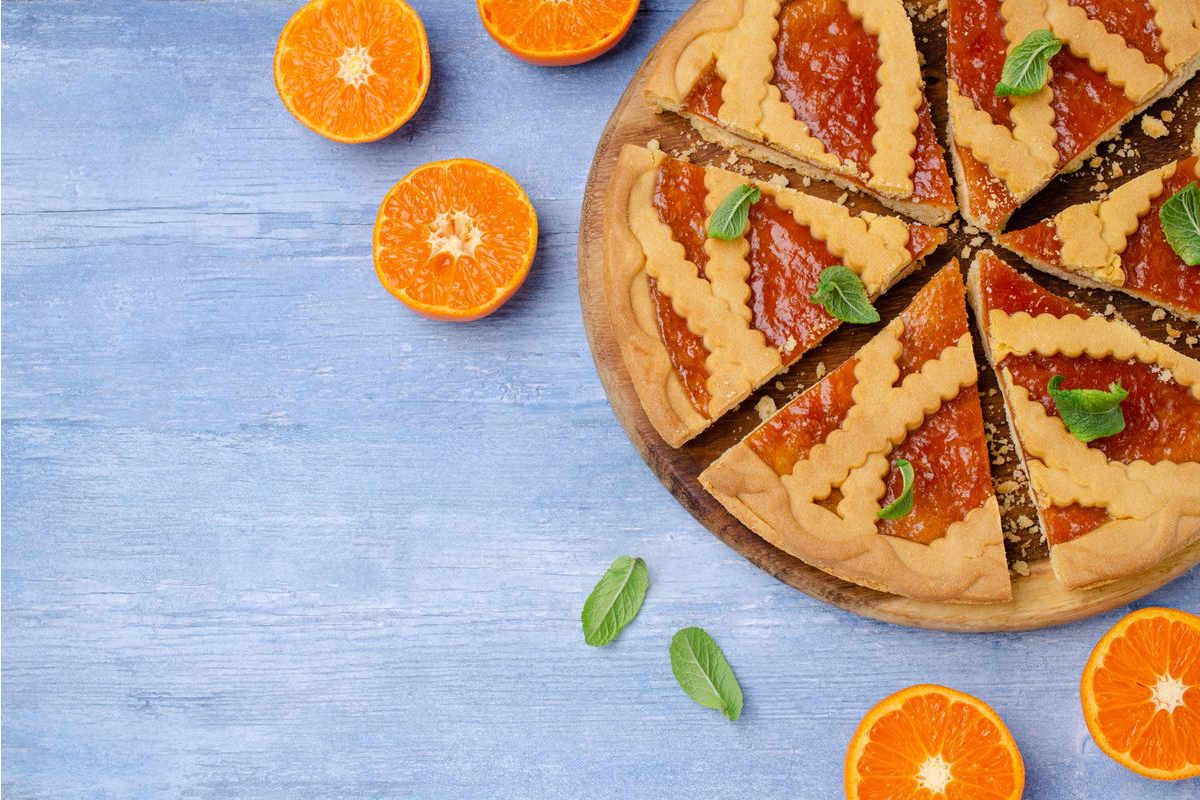 Crostata con marmellata di arance