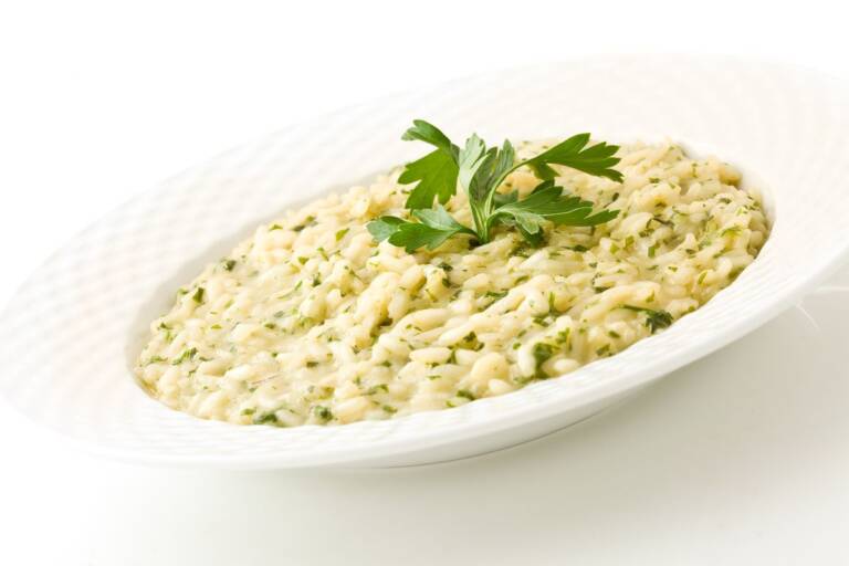 Risotto di gò un primo piatto tipico della laguna di Venezia