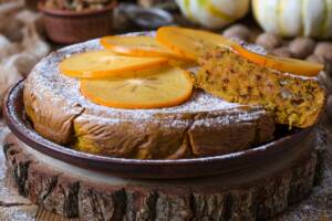 Torta di cachi senza glutine