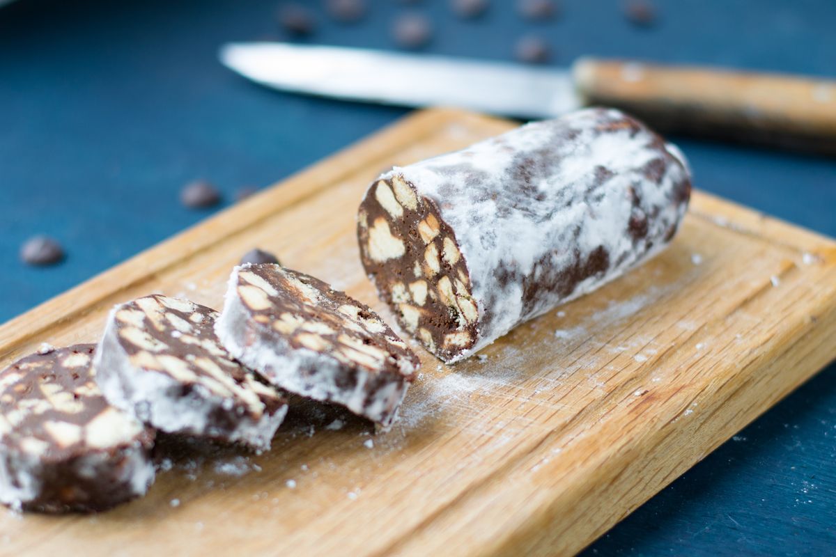 Salame di cioccolato senza glutine