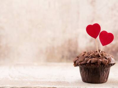 Muffin al cioccolato con cuore di San Valentino: il dolce perfetto