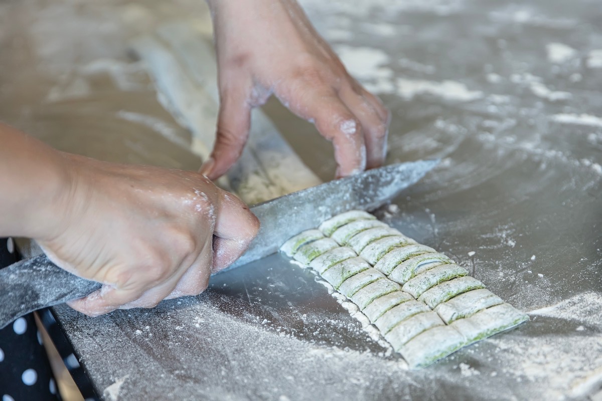 Tagliatelle verdi fatte in casa