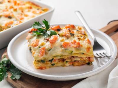 Lasagne asparagi e salmone