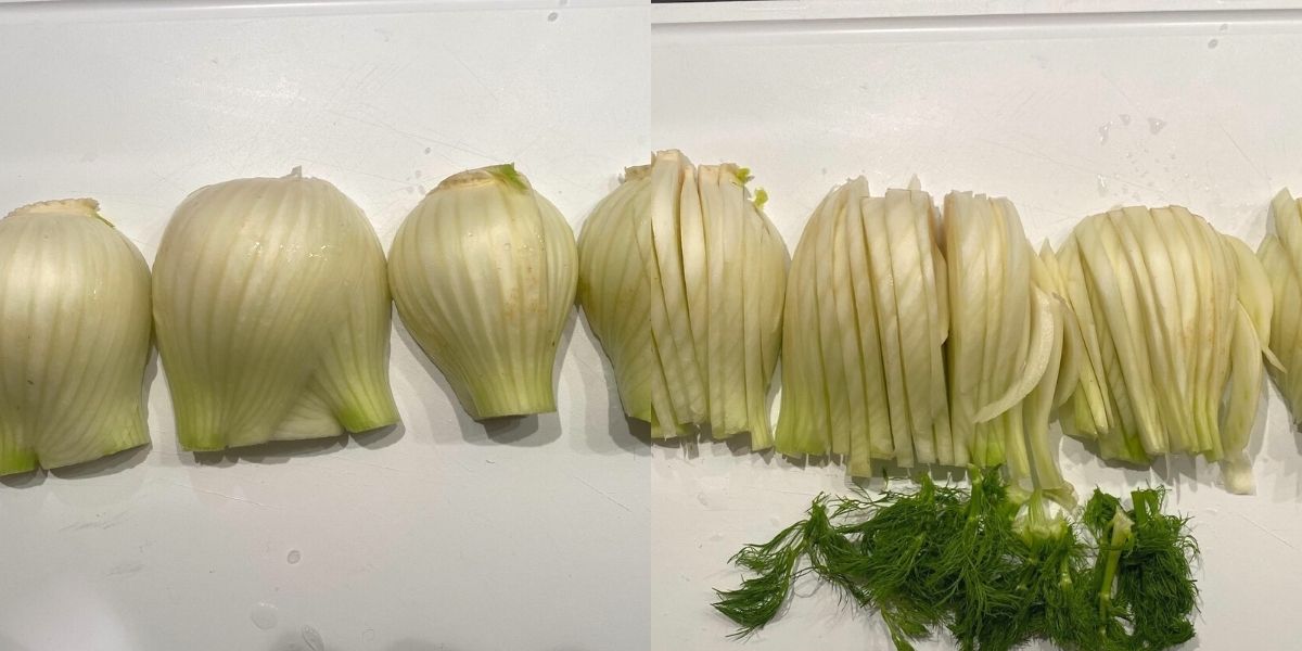 Fennel washed and cut