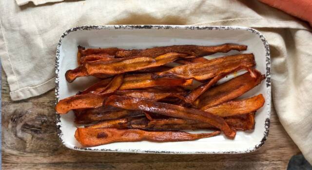 Come preparare un finto bacon a base di carote