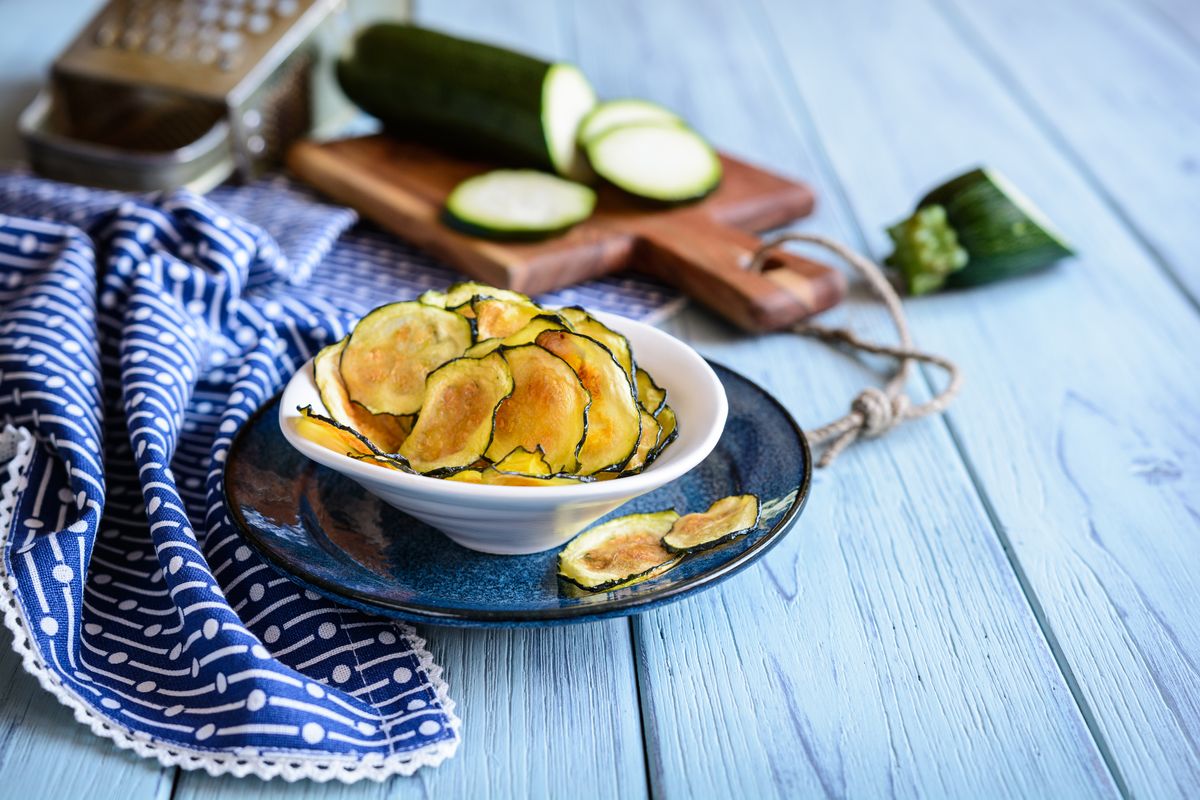 Zucchine alla menta con la friggitrice ad aria 