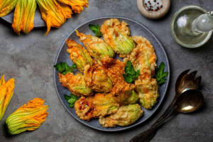 fiori di zucca gratinati