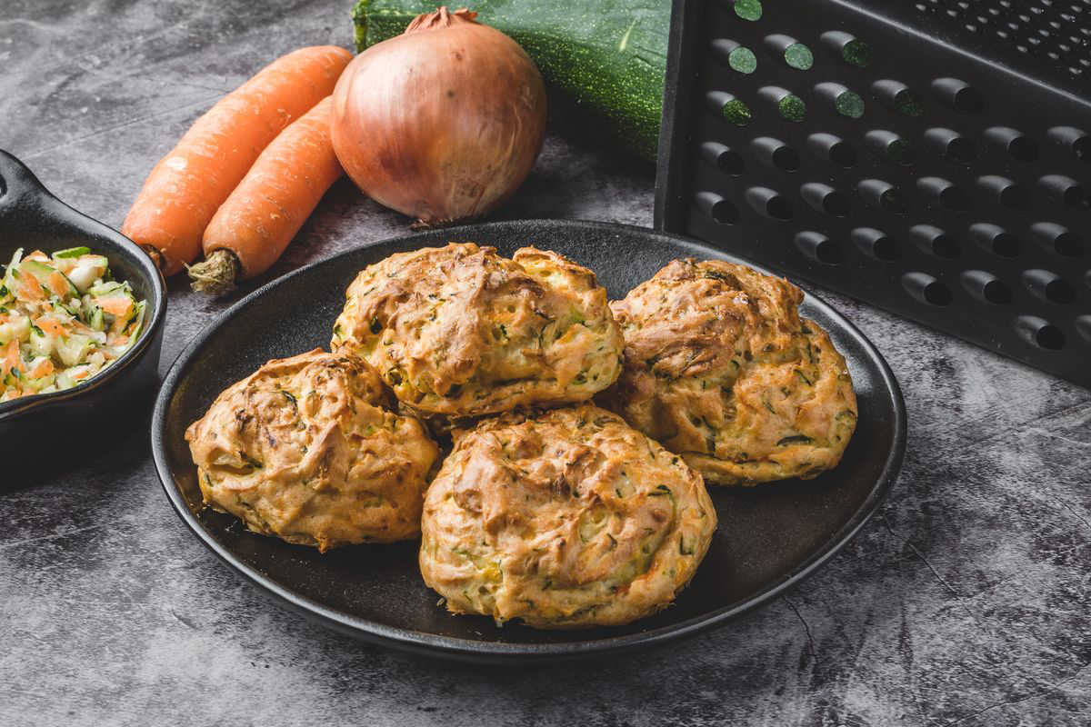 Baked carrot pancakes