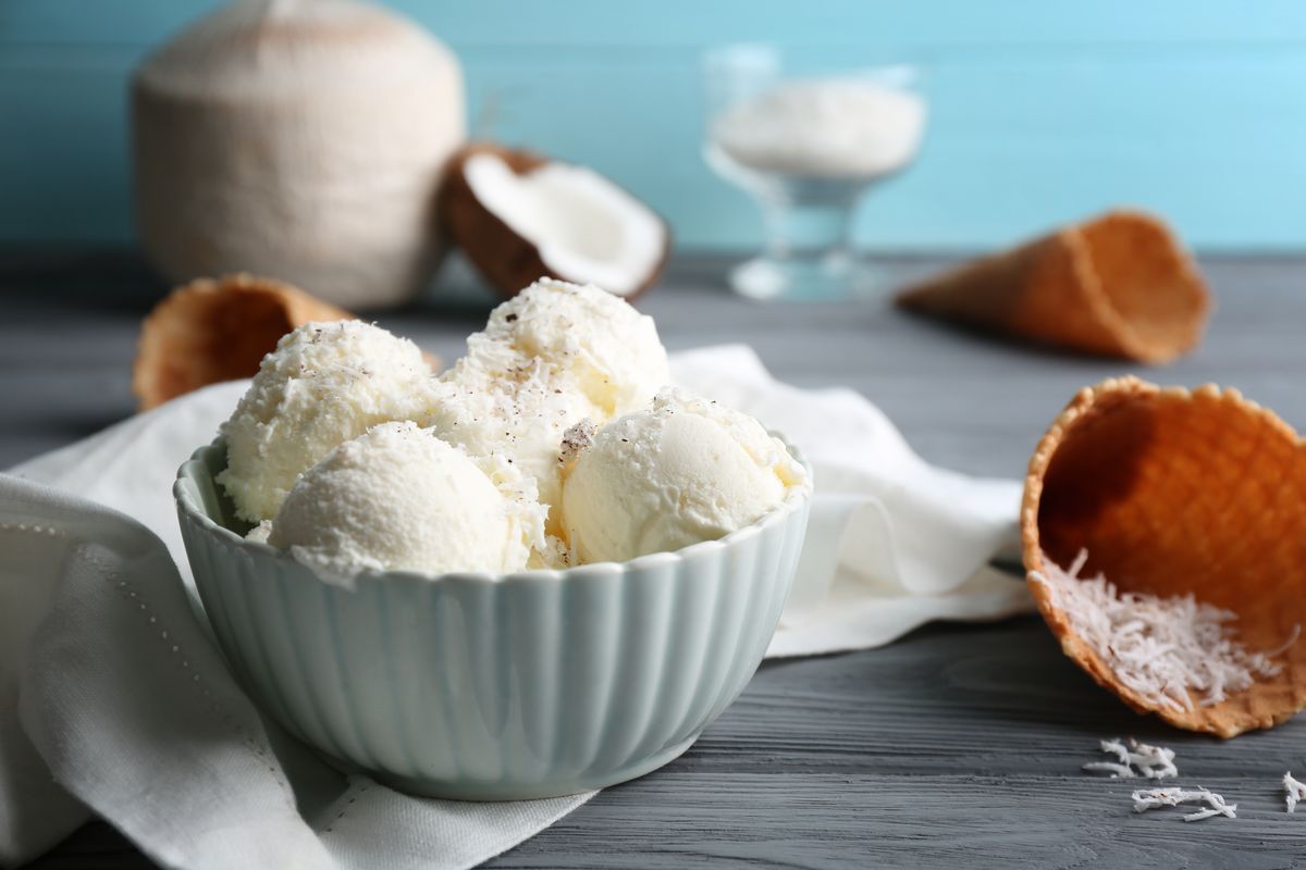 Coconut milk ice cream