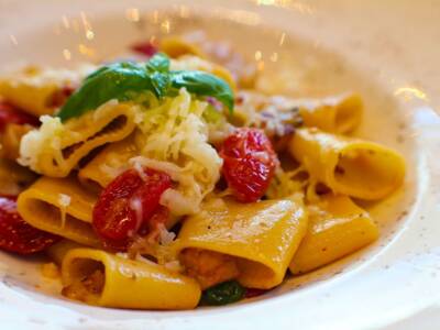 pasta con rana pescatrice