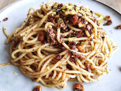 spaghetti alle nocciole