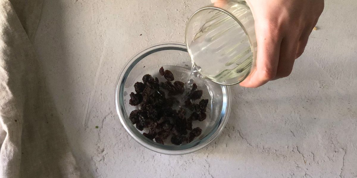 Soak raisins