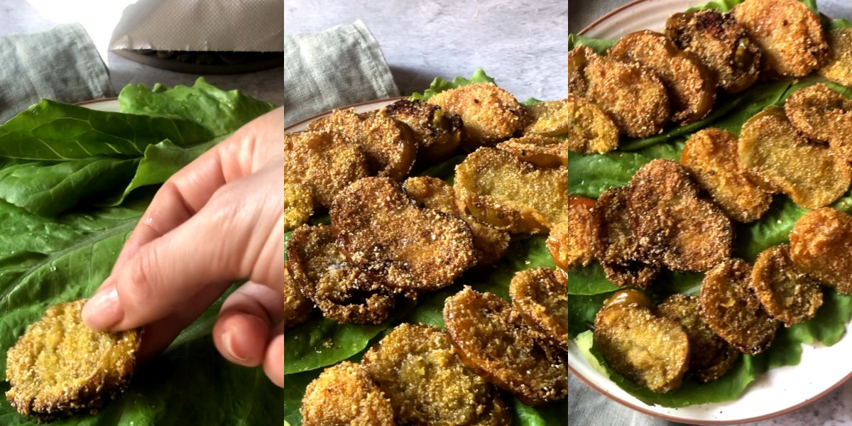 Serve fried green tomatoes