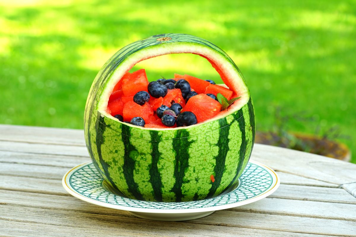 Baskets of watermelon