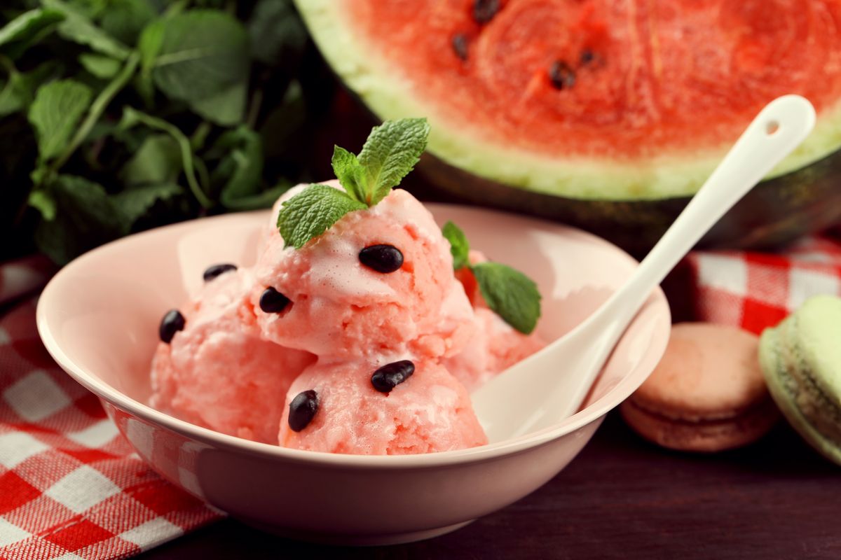 Watermelon ice cream