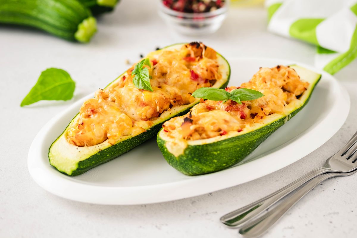 stuffed zucchini Ligurian style