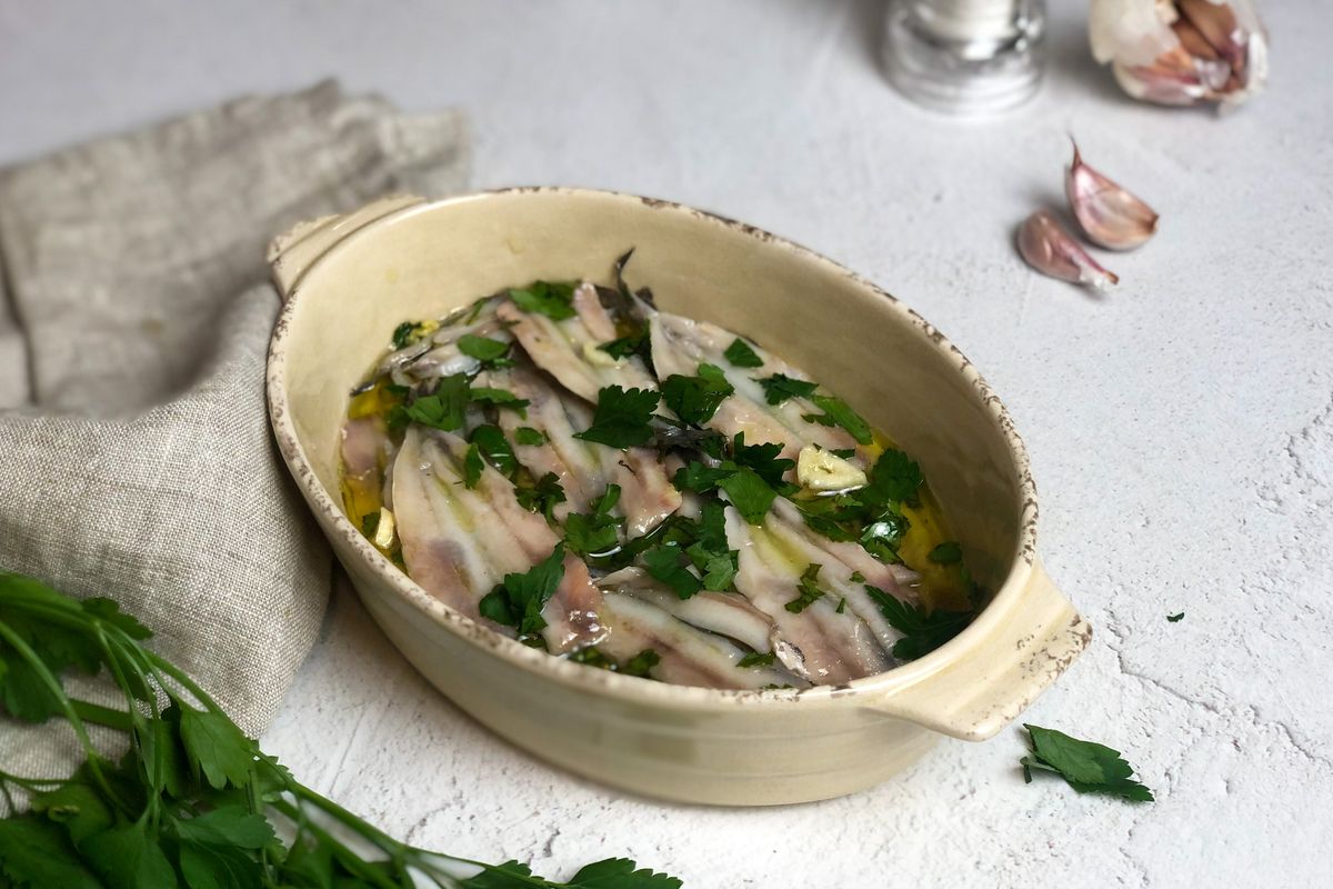 Marinated anchovies