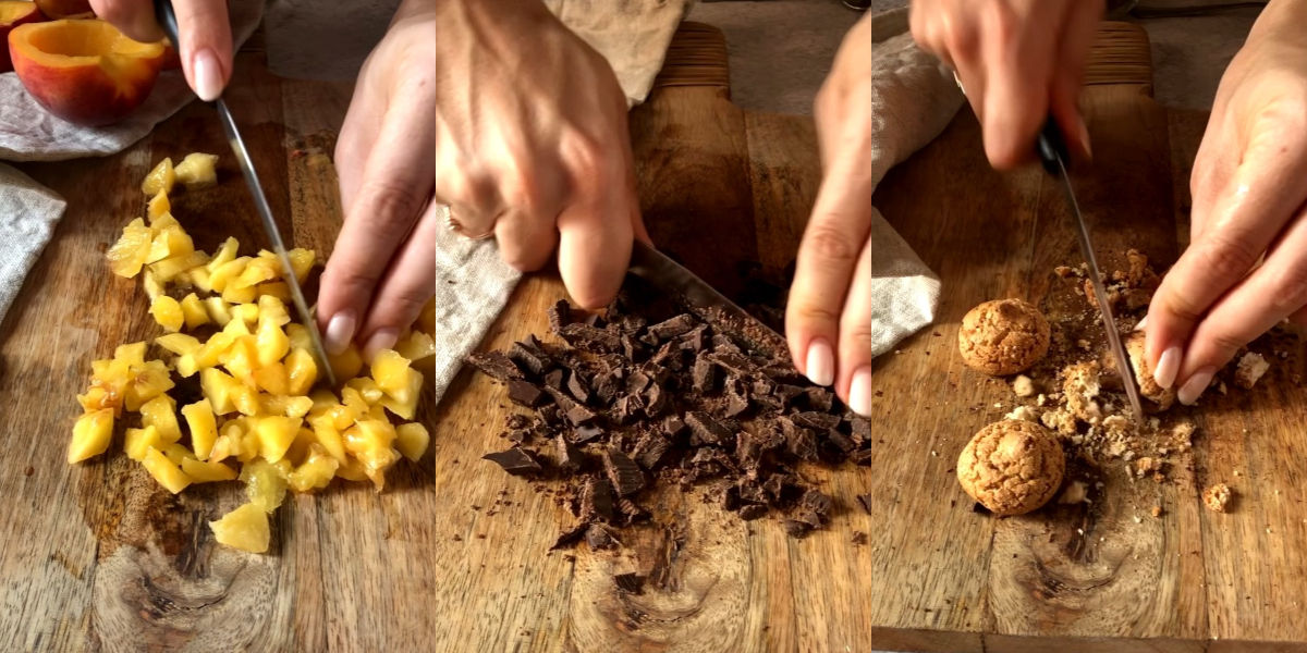 Ingredients for the peach filling