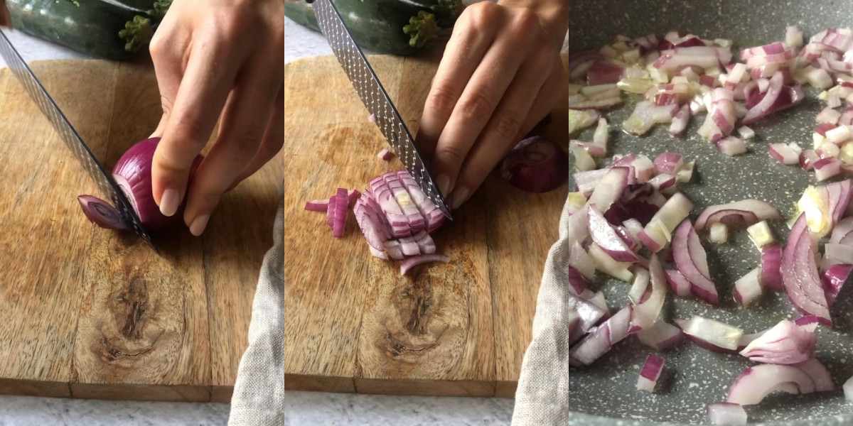 Cut shallots and brown in a pan