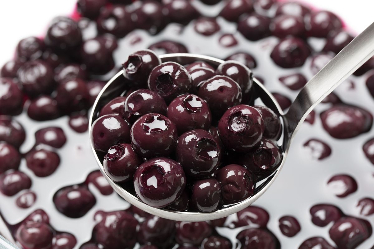 Blueberries in syrup