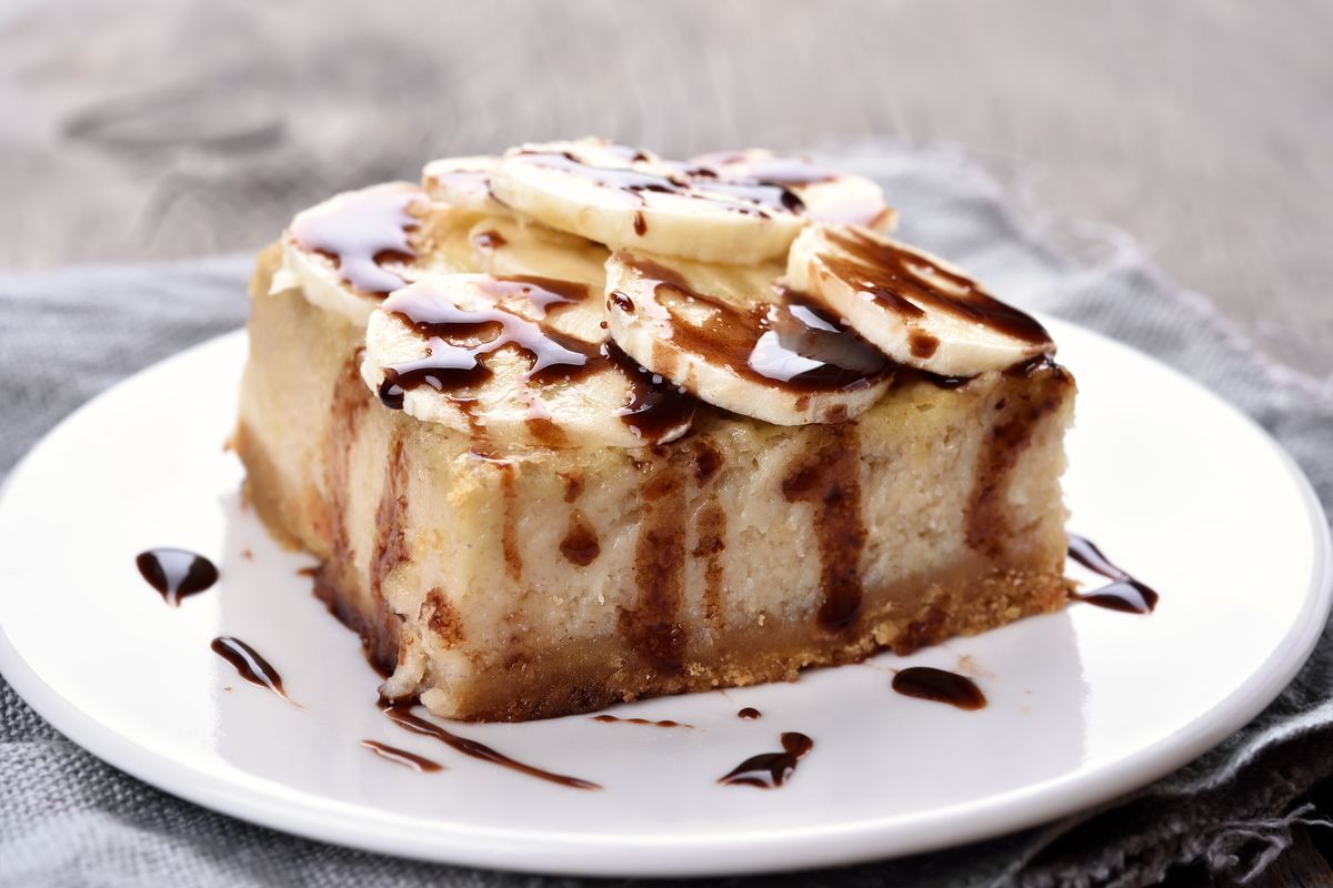 Banana and chocolate cheesecake