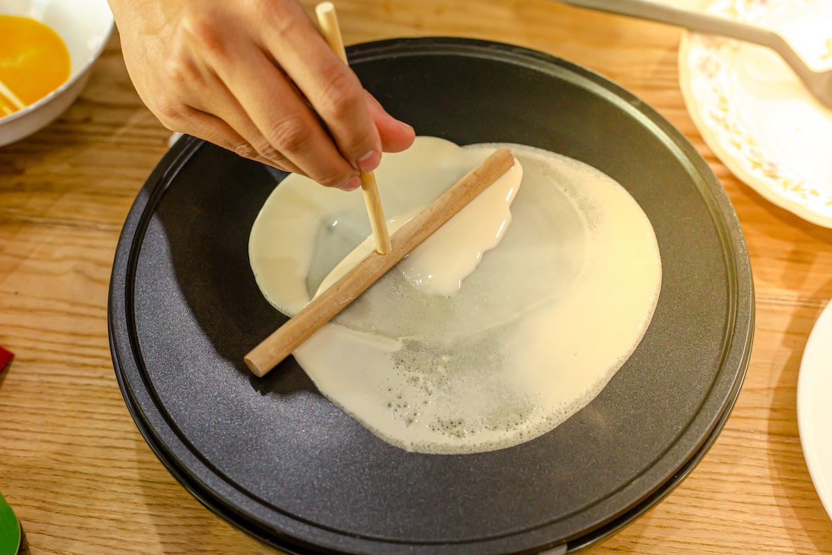 Crepes with chickpea flour