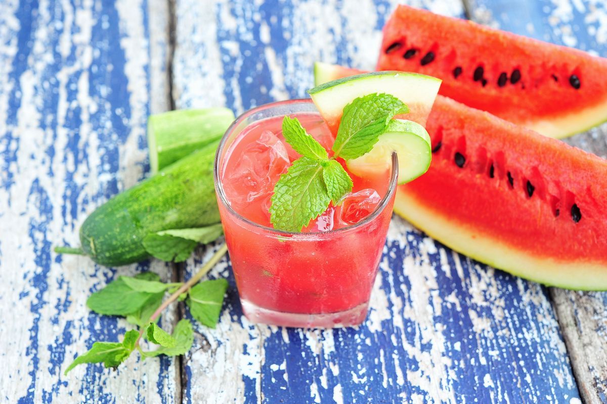 Watermelon and cucumber smoothie