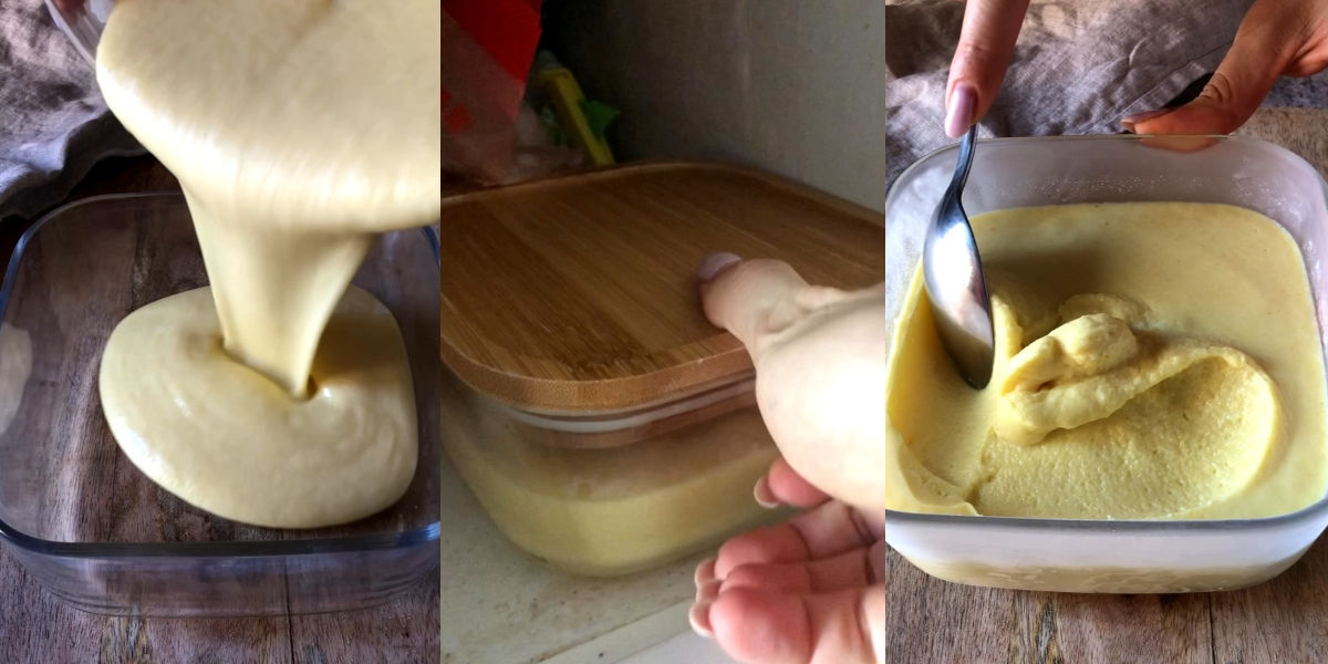Mescolare e mettere in freezer gelato al mango