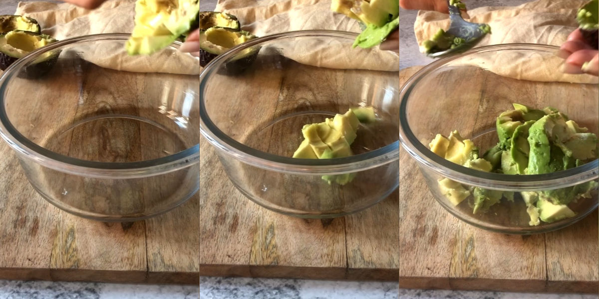 Prelevare polpa dell'avocado