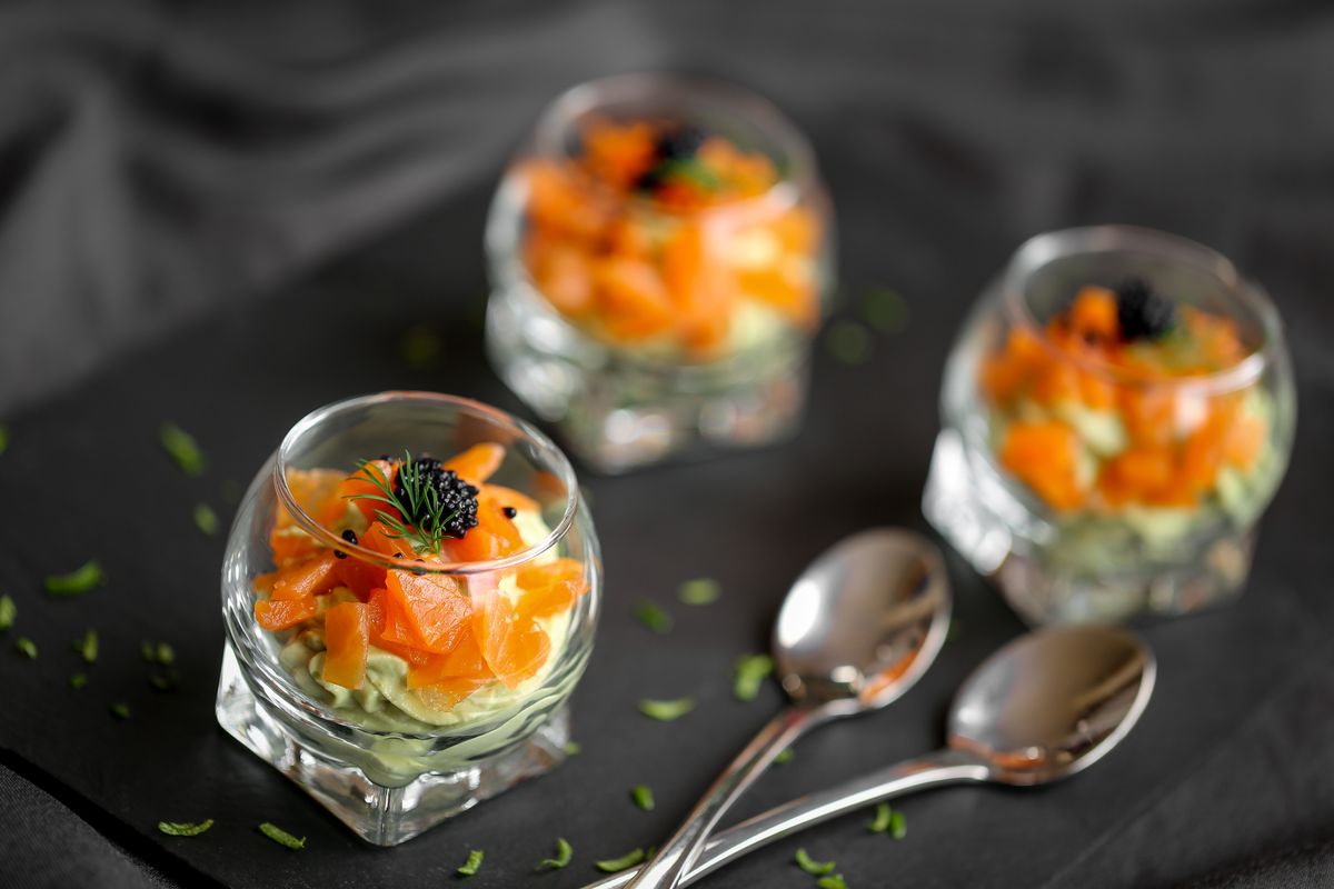 Bicchierini di salmone, un aperitivo raffinato