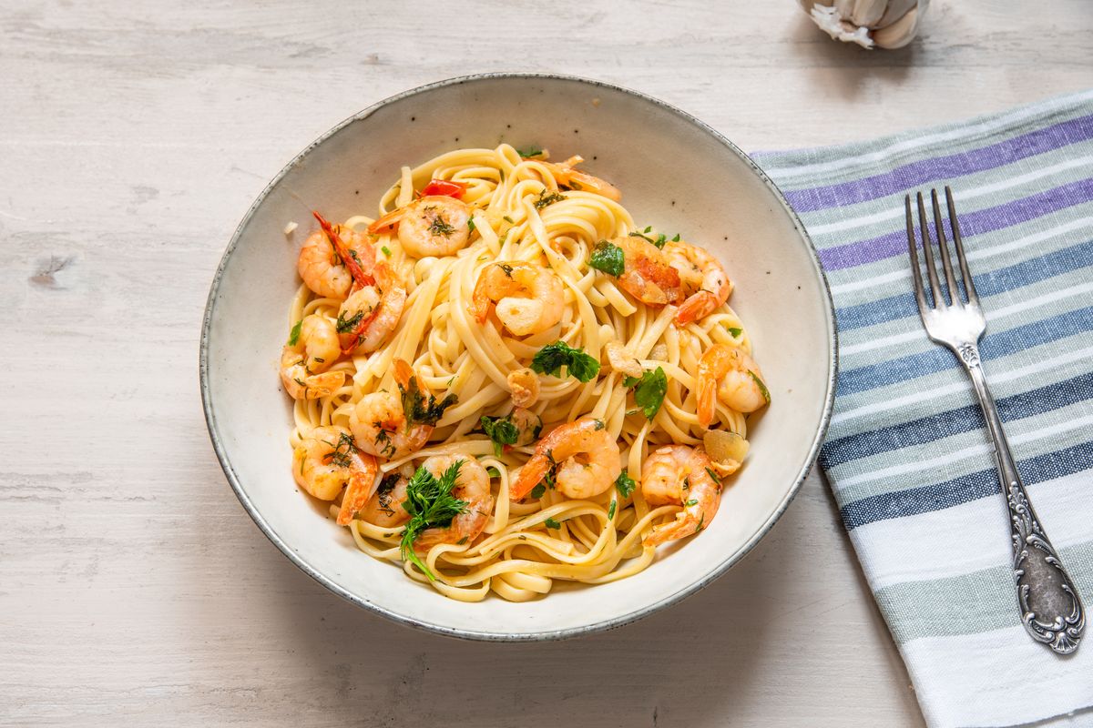 pasta zucca e gamberetti