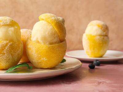 Sorbetto al limone veloce con il Bimby