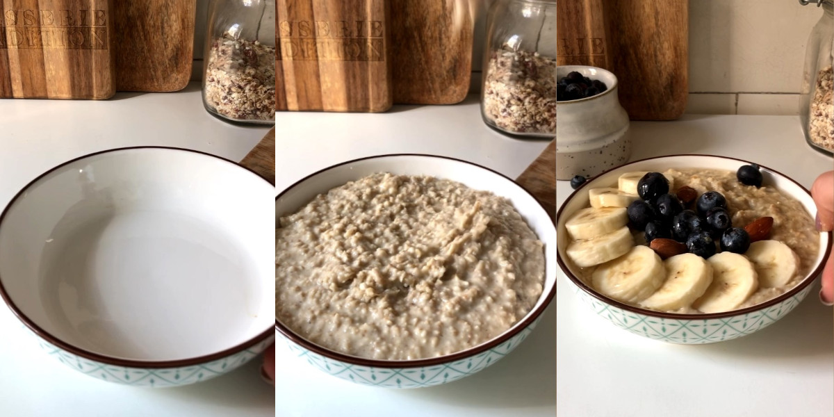 Serve and decorate porridge