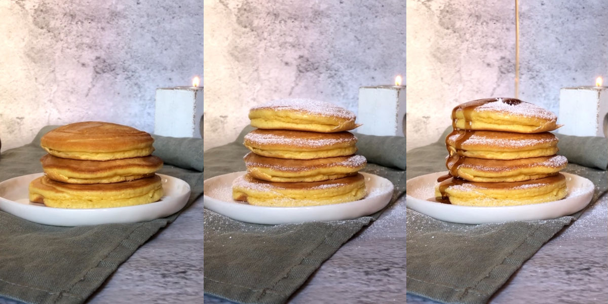 Impiattare pancake giapponesi