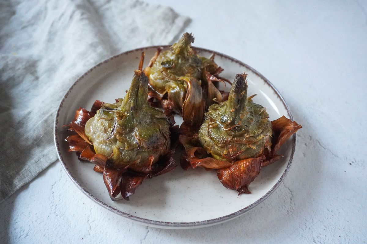 Jewish style artichokes